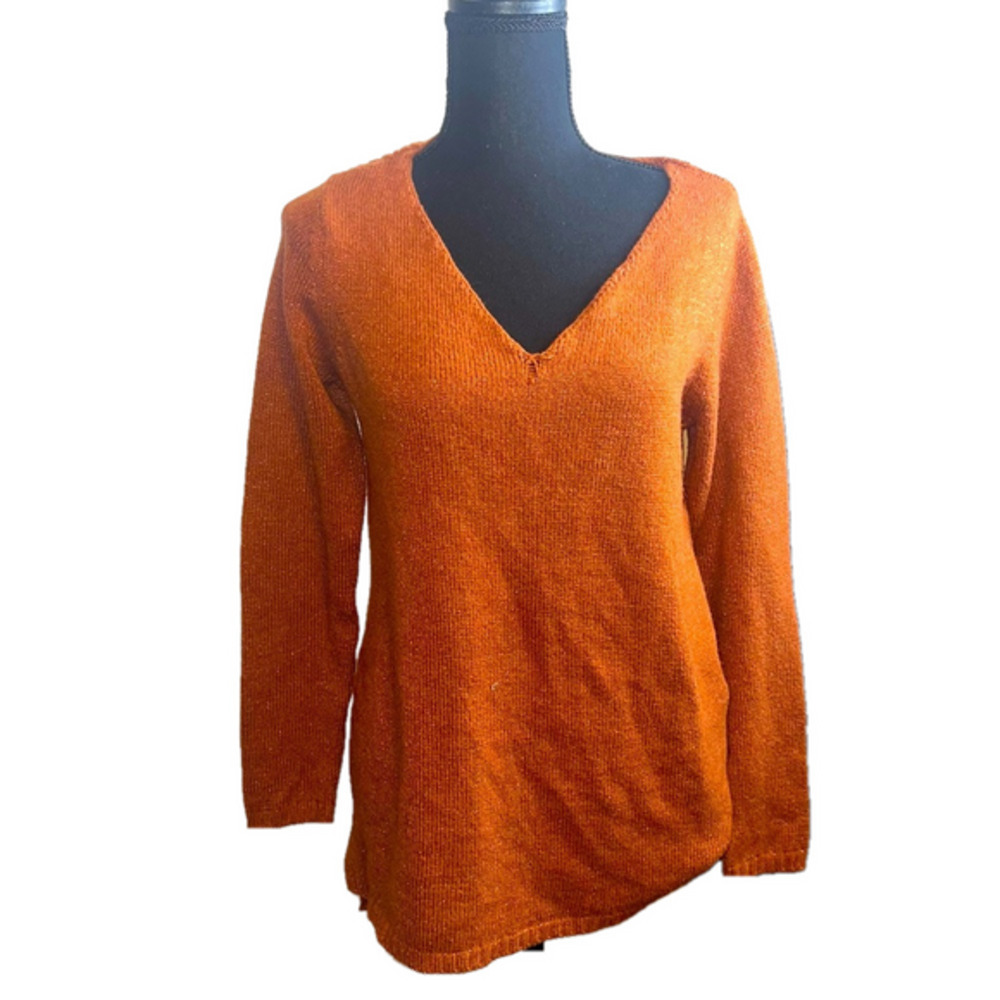Merona - Size Medium- Burnt Orange- Sweater with cute pattern on back